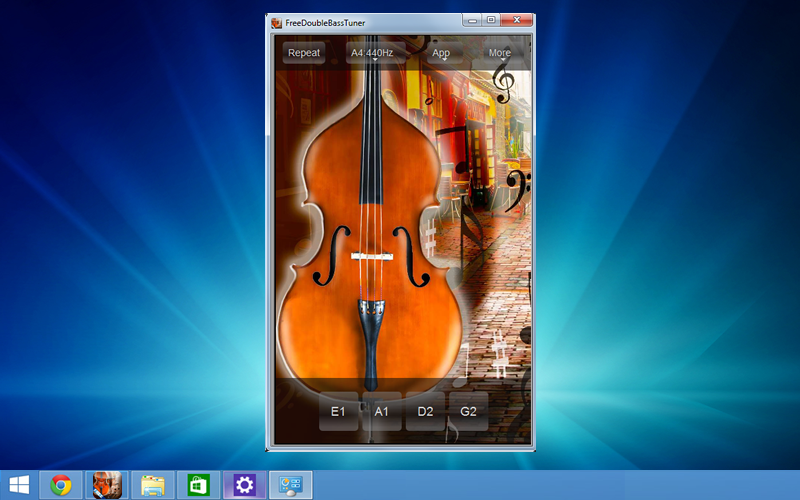FreeDoubleBassTuner screen shot