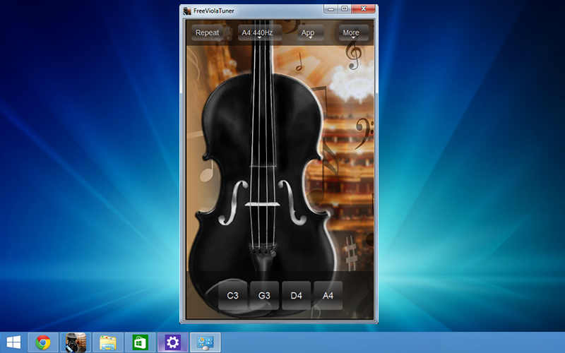 FreeViolaTuner screen shot